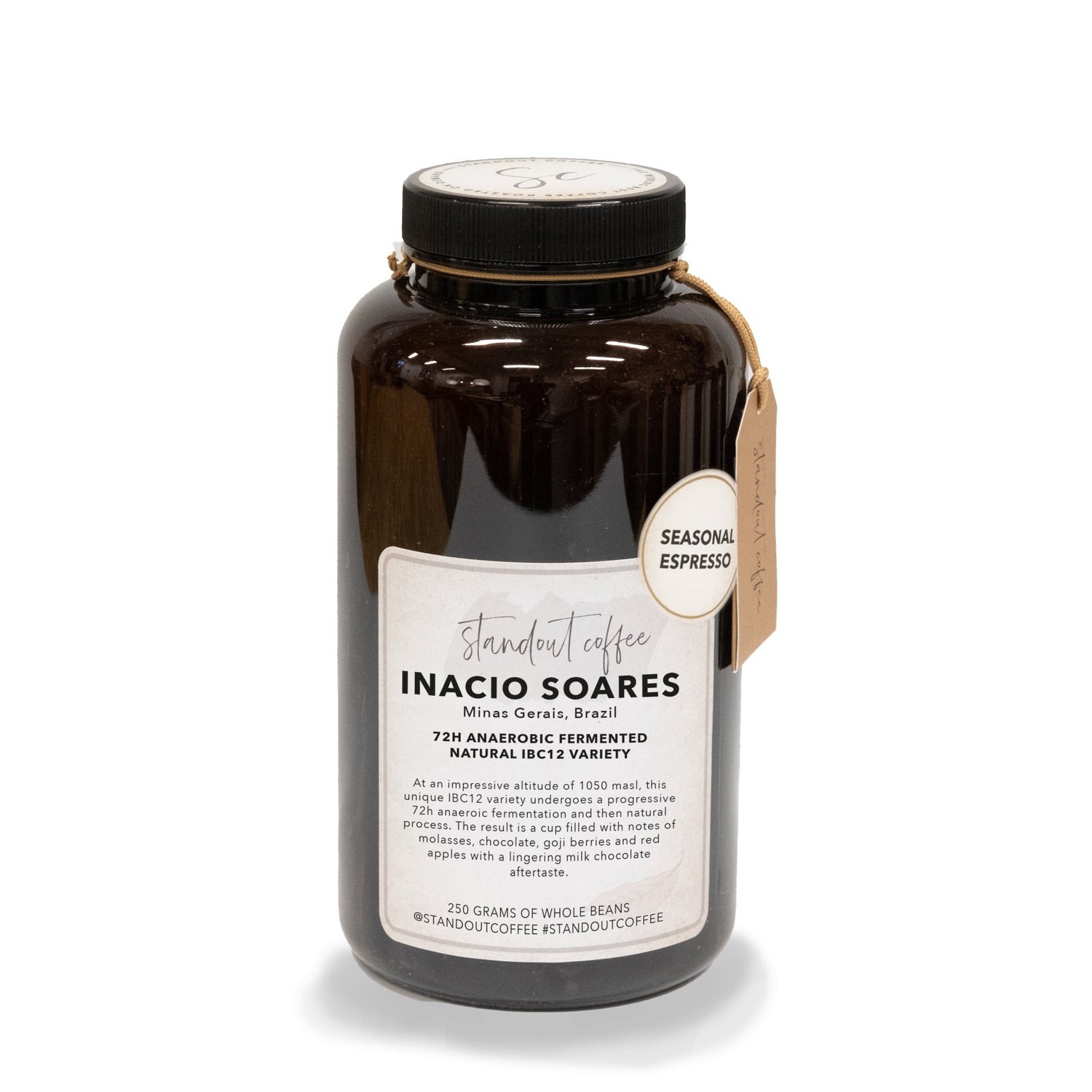 Inacio Soares 72h Anaerobic fermented Natural processed IBC12 - Brazil - Standout Coffee